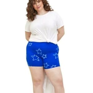 Torrid 5 Blue Star Bike Shorts Anti-Chafe 28  5X